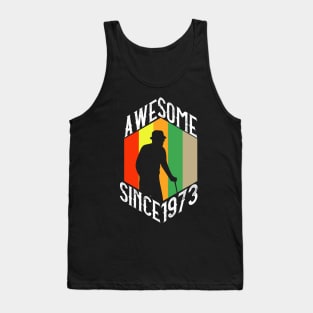 Awesome Since 1973 - Grandpa Is Funny And Young Buy Heart Tank Top